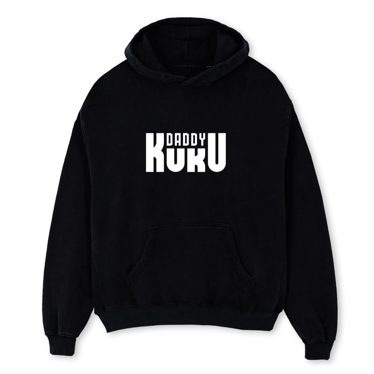 MONIER Black Oversized Hoodie.