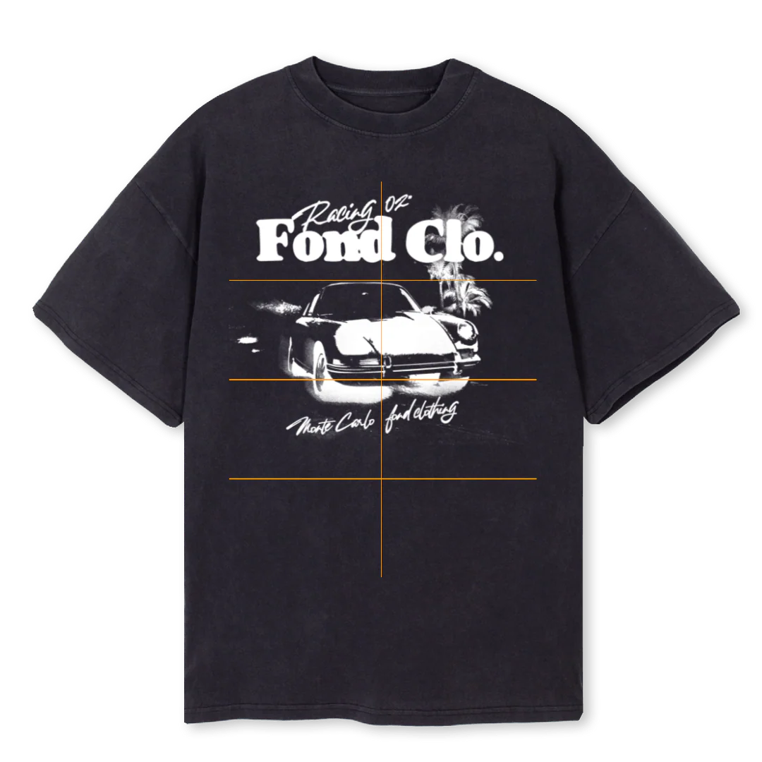 MONTE CARLO Vintage Black Oversized Tee.