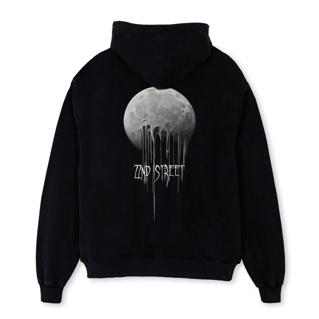 MOONMELTING Black Oversized Hoodie. - Image 2