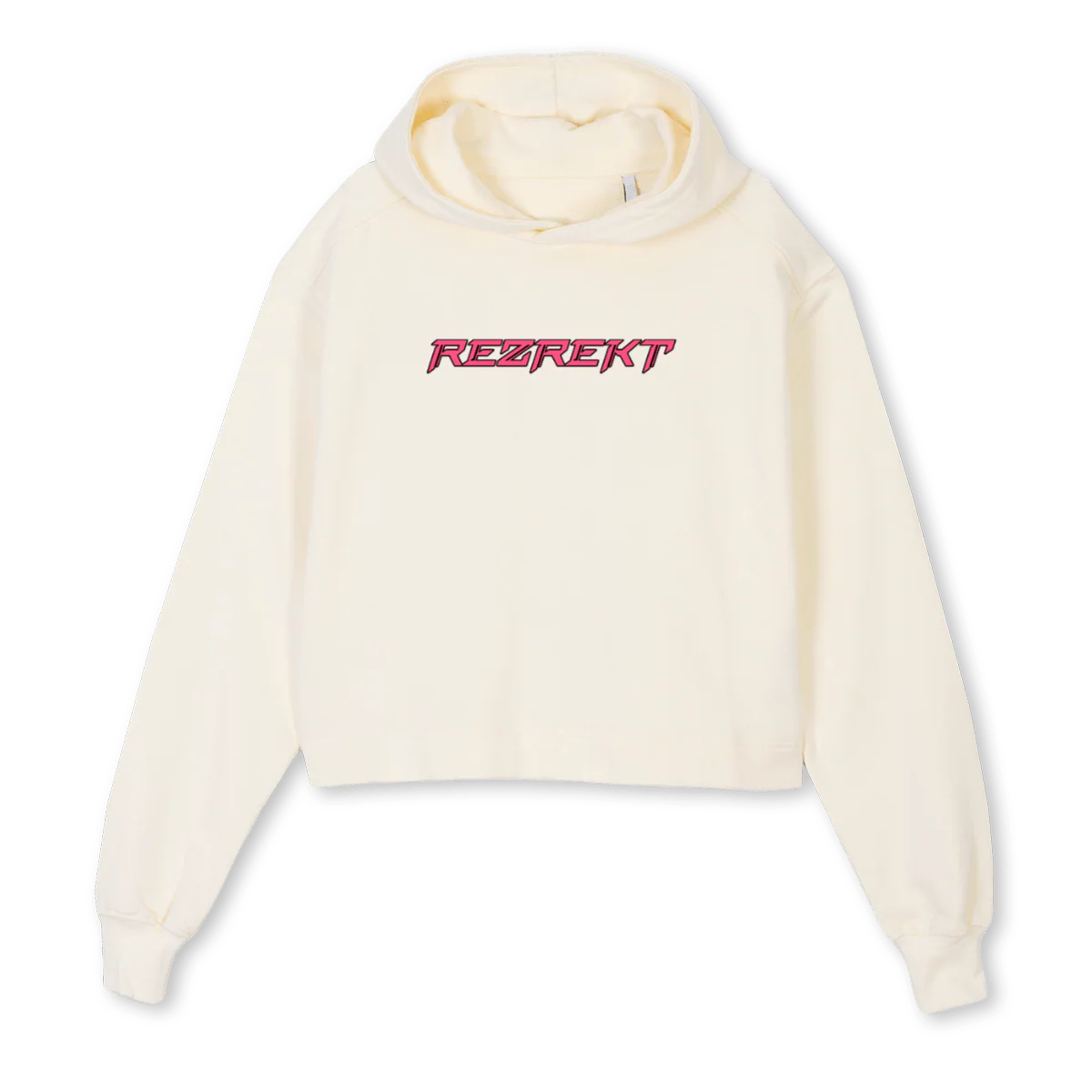 MORGIE  Cream Cropped Hoodie.