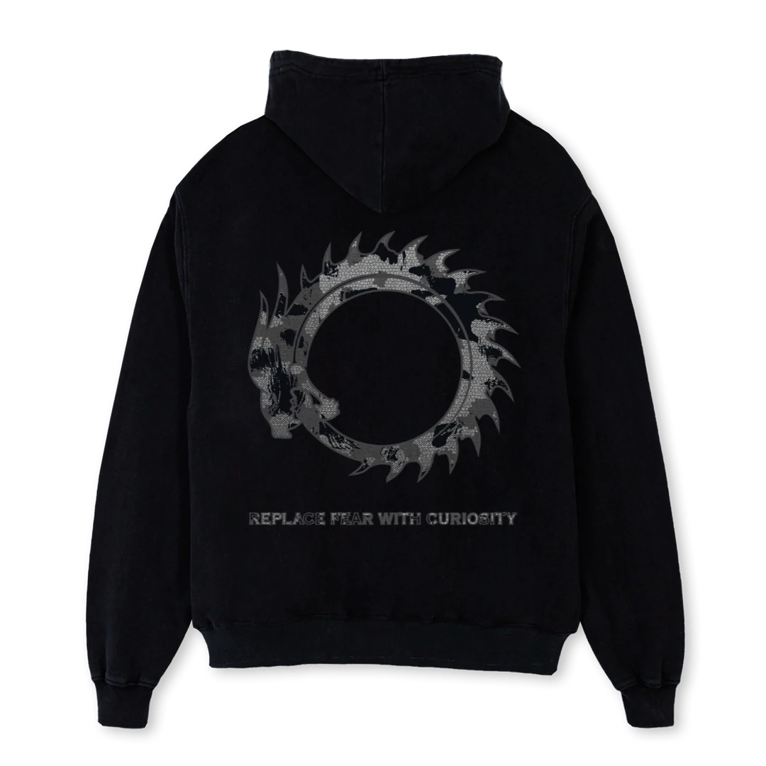 MOSAIC Black Oversized Hoodie. - Image 2