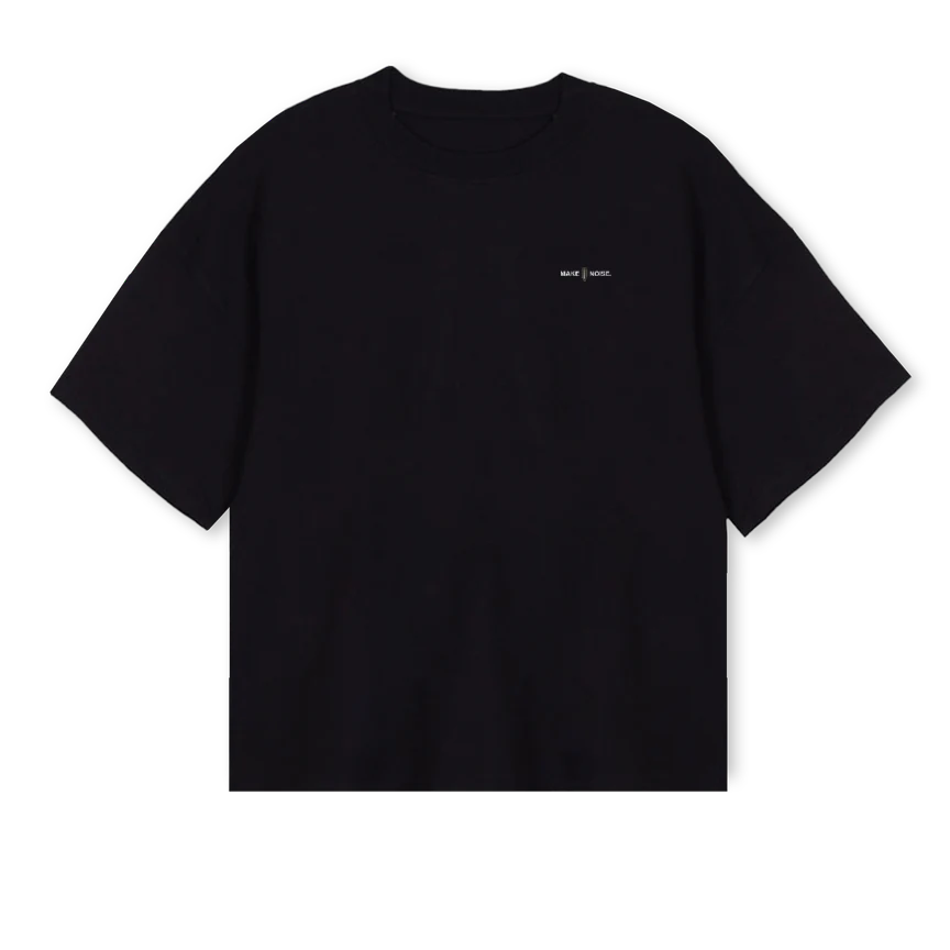 MOSTBOMBEDBLACK Black Oversized Boxy Tee.
