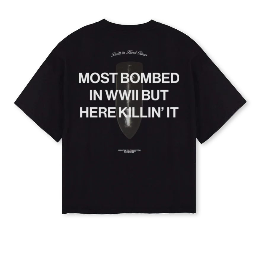 MOSTBOMBEDBLACK Black Oversized Boxy Tee. - Image 2