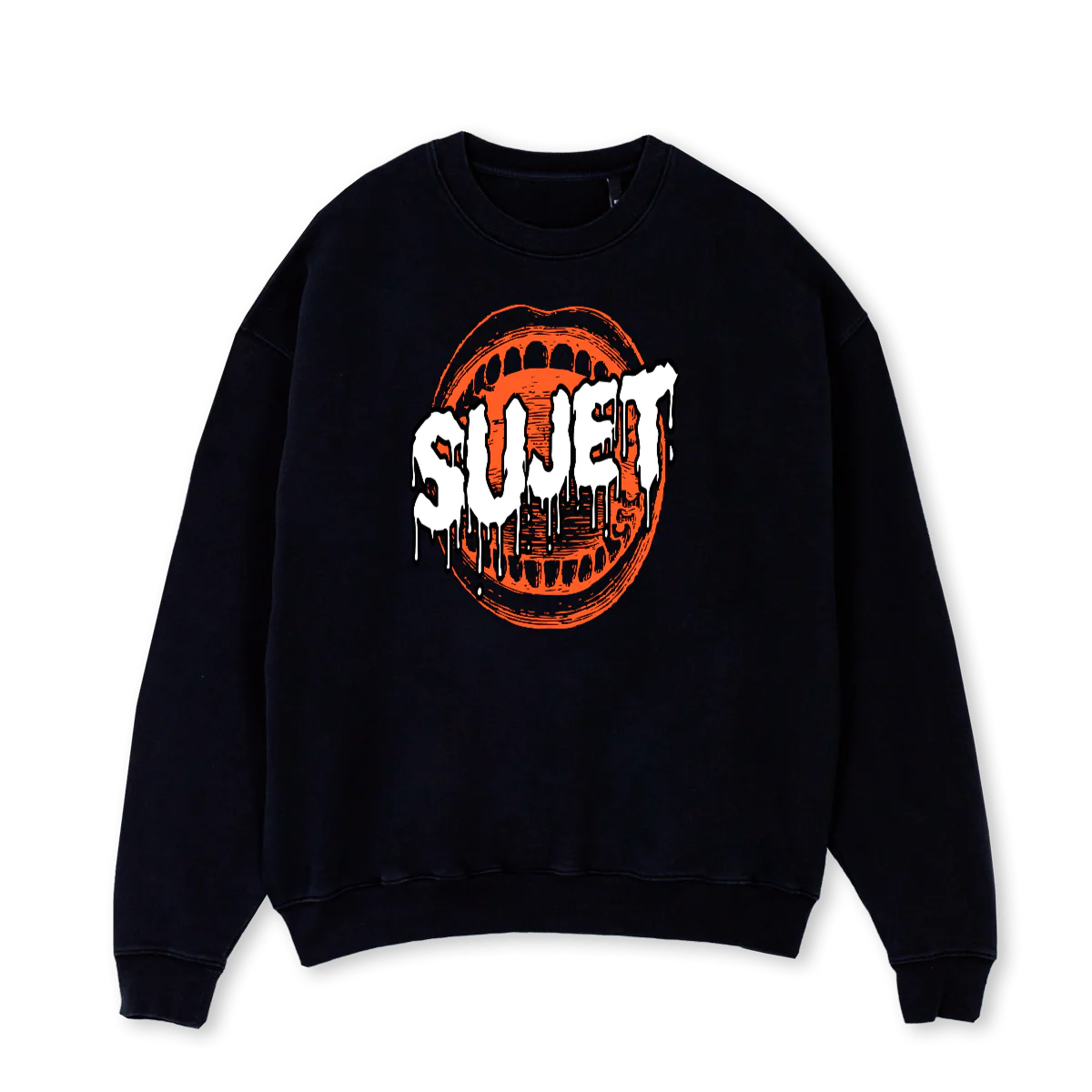 MOTHCREW Black Oversized Crewneck Sweater.
