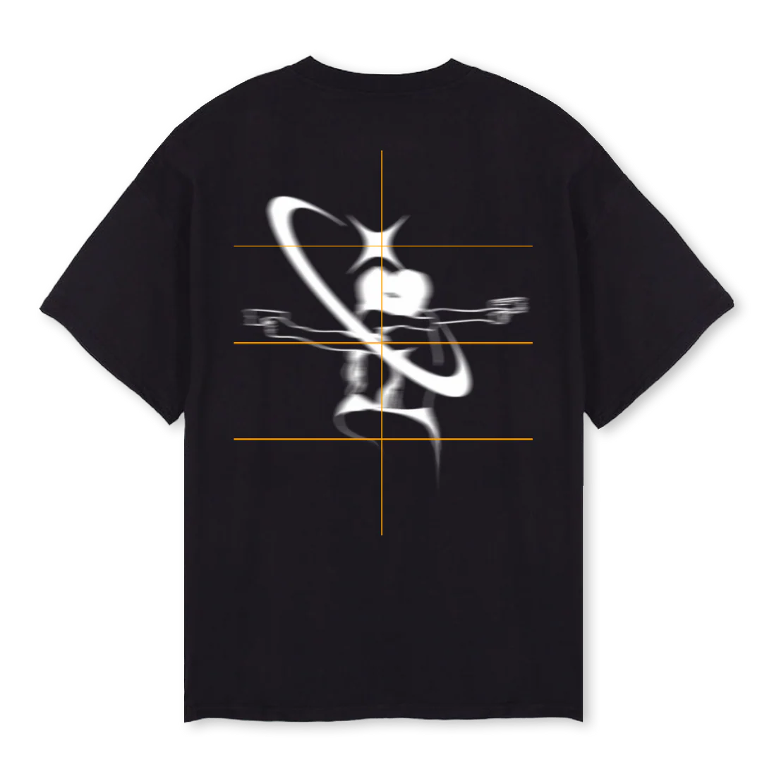 MOTION Black Oversized Tee. - Image 2