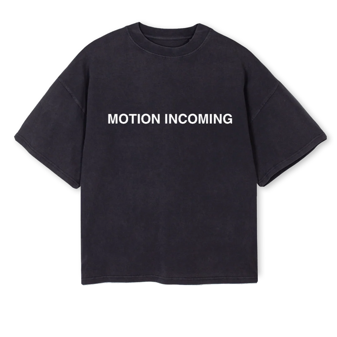 MOTIONINCOMINGFOBA Vintage Black Oversized Boxy Tee.