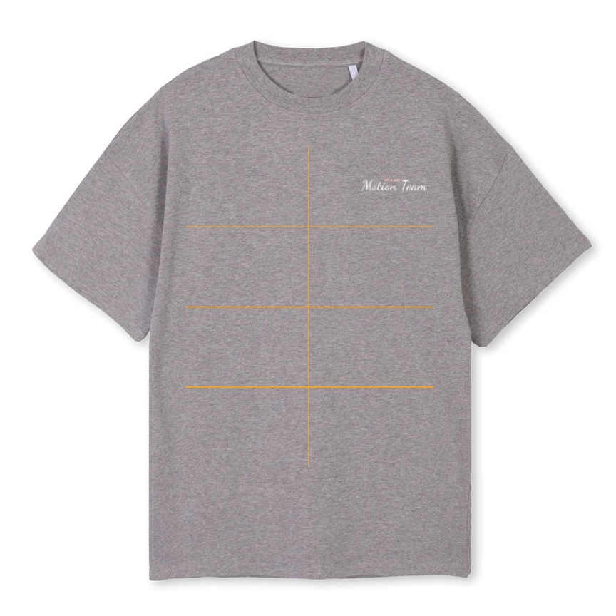 MOTIONTEAMPINK Grey Marl Oversized Tee.