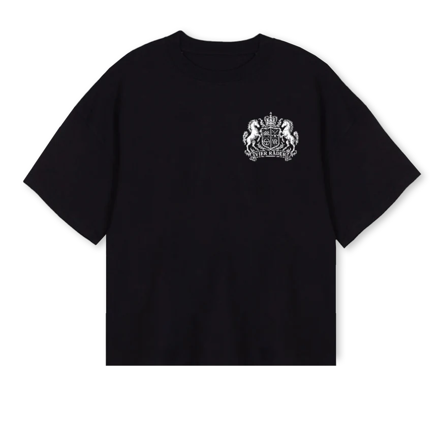 MOTORSPORTMANNERS Black Oversized Boxy Tee.