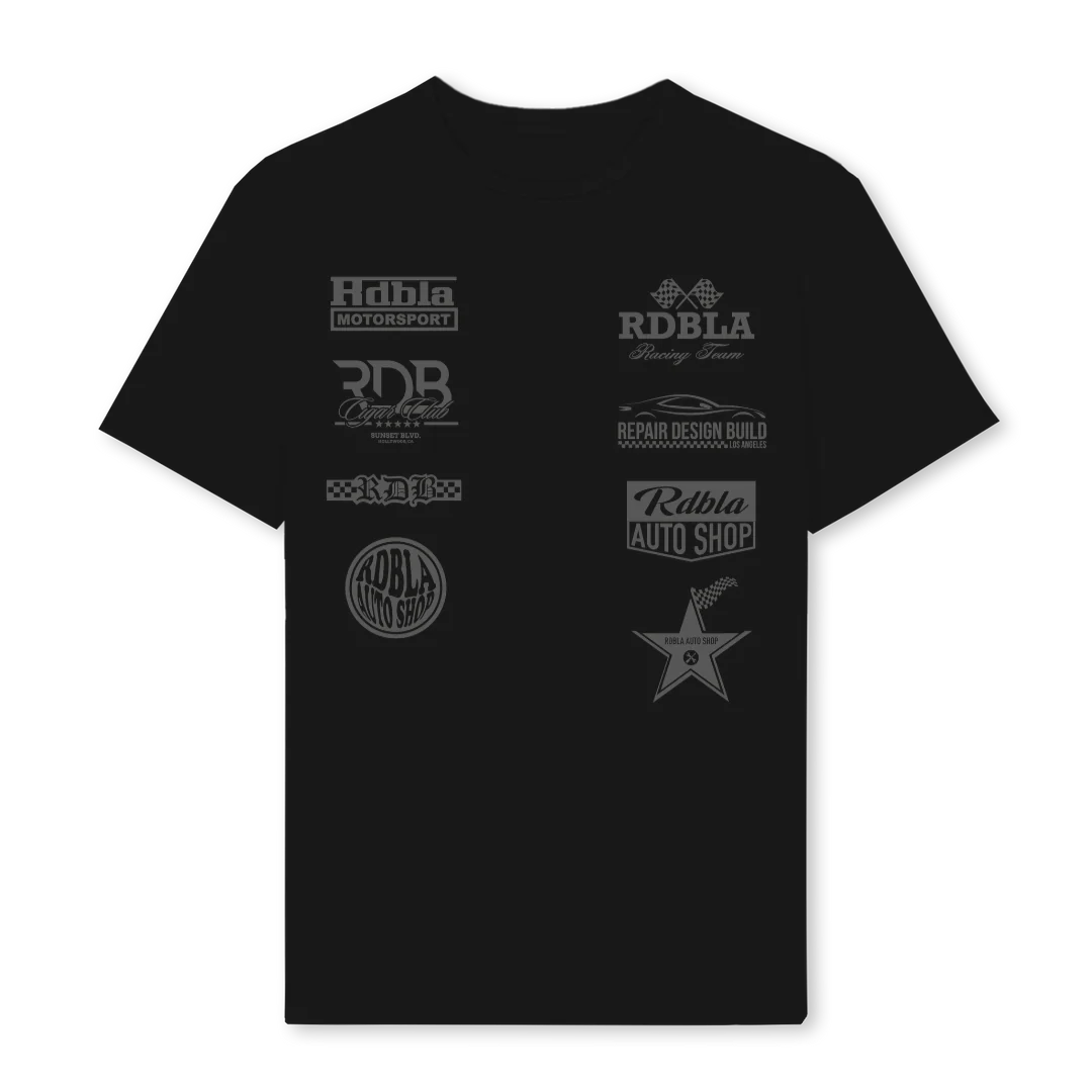 MOTOSPORTVIIIITEE Black Regular Tee.