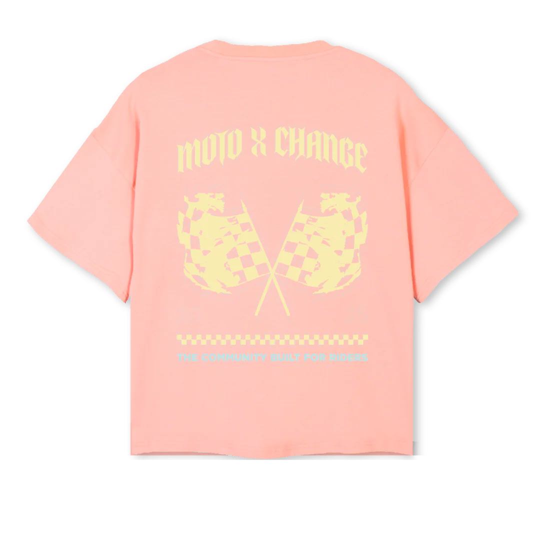 MOTOXCHANGE DROP Pink Clay Oversized Boxy Tee. - Image 2