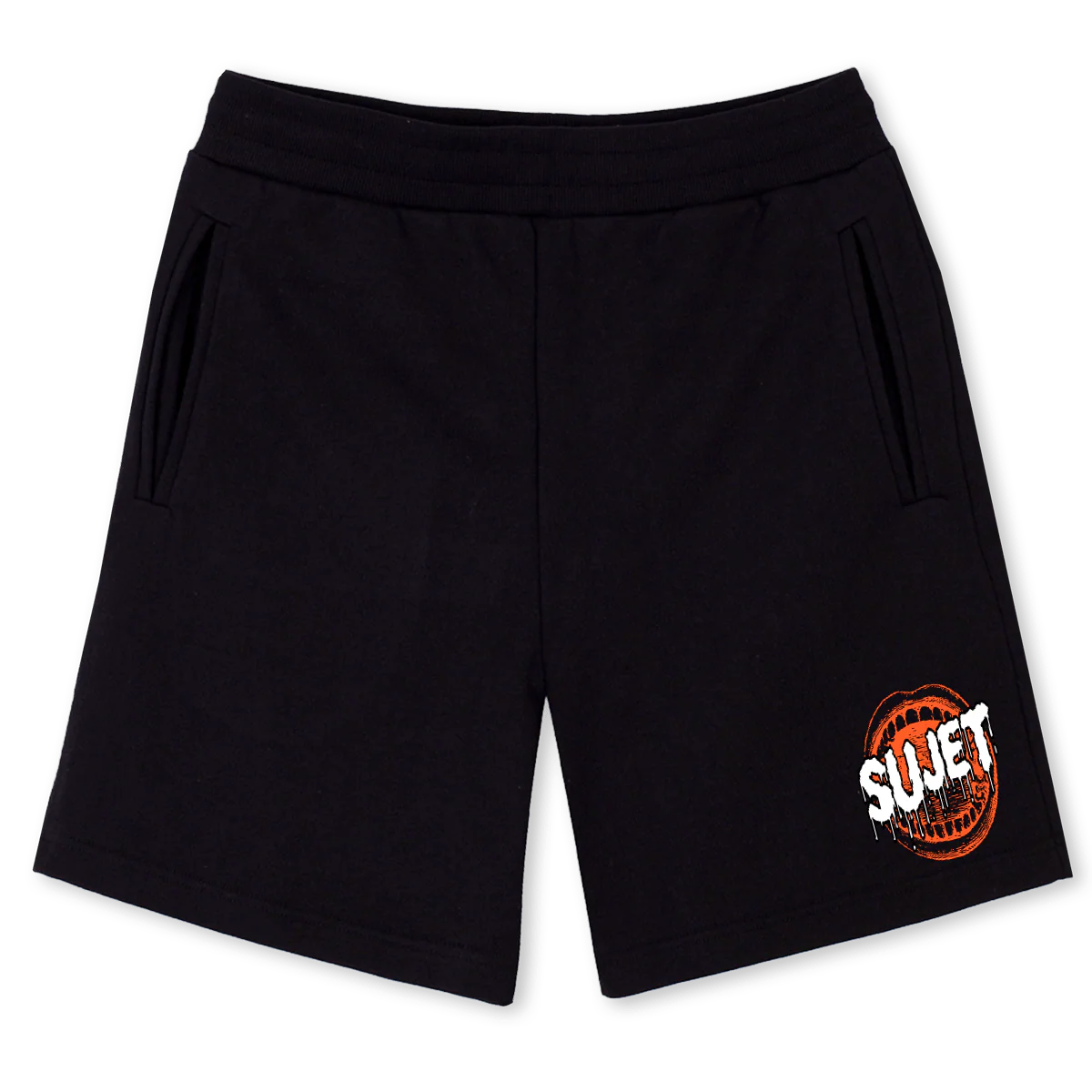 MOUTHSHORT Black Sweatshorts.