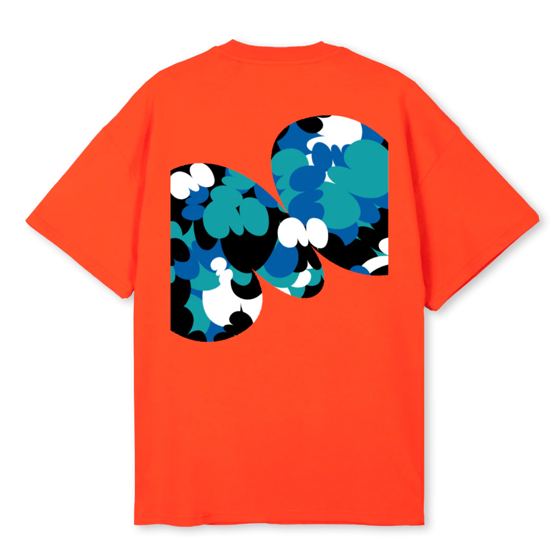 MOVE CAMO BALLOON Hot Orange Oversized Tee. - Image 2