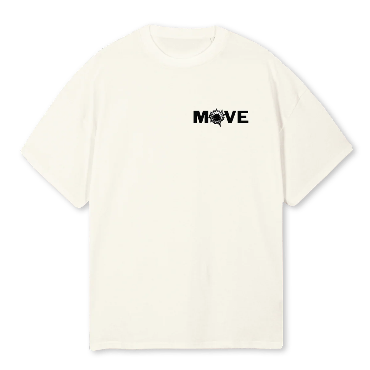 MOVE DUCK DOWN Cream Oversized Tee.