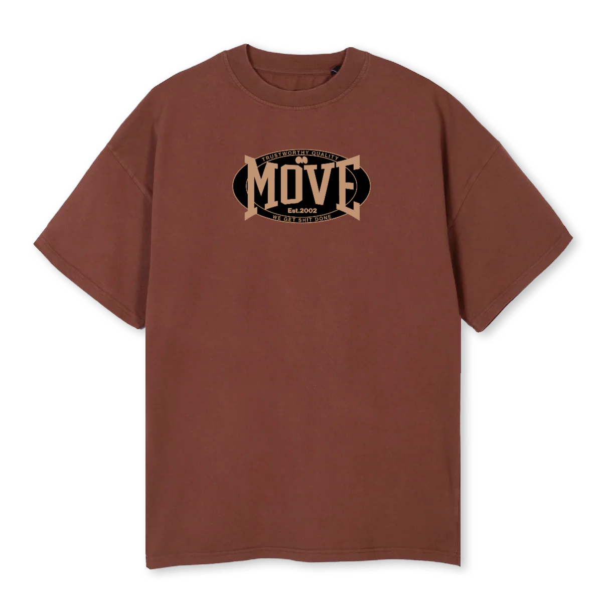 MOVE SAMPLE Vintage Brown Oversized Tee.