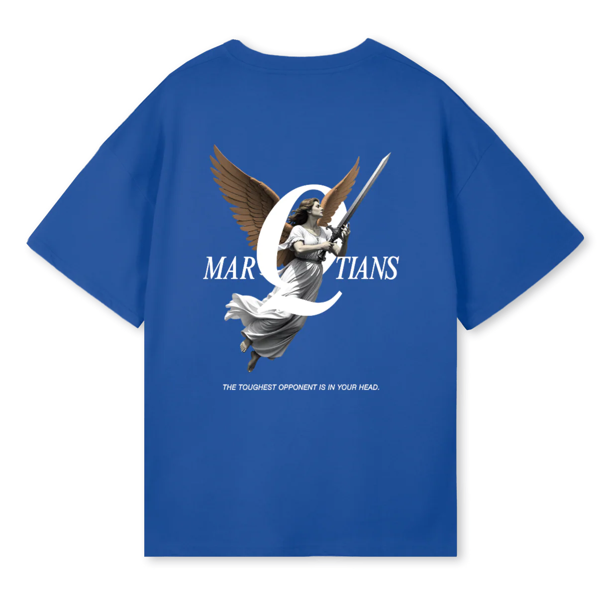 MQ Cobalt Blue Oversized Tee. - Image 2