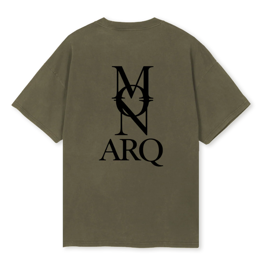 MQSAMPLECINCO Vintage Olive Oversized Tee. - Image 2