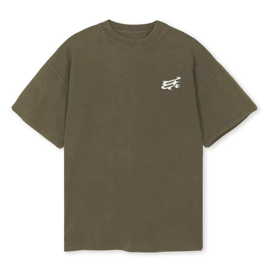 EMTEEONE_VO Vintage Olive Oversized Tee