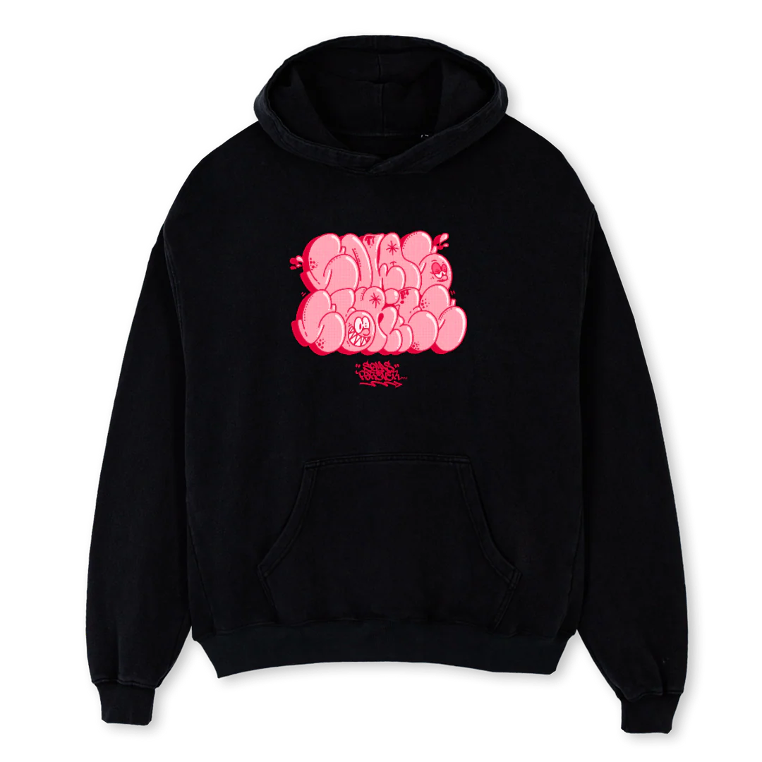 MRNMRS Black Oversized Hoodie.