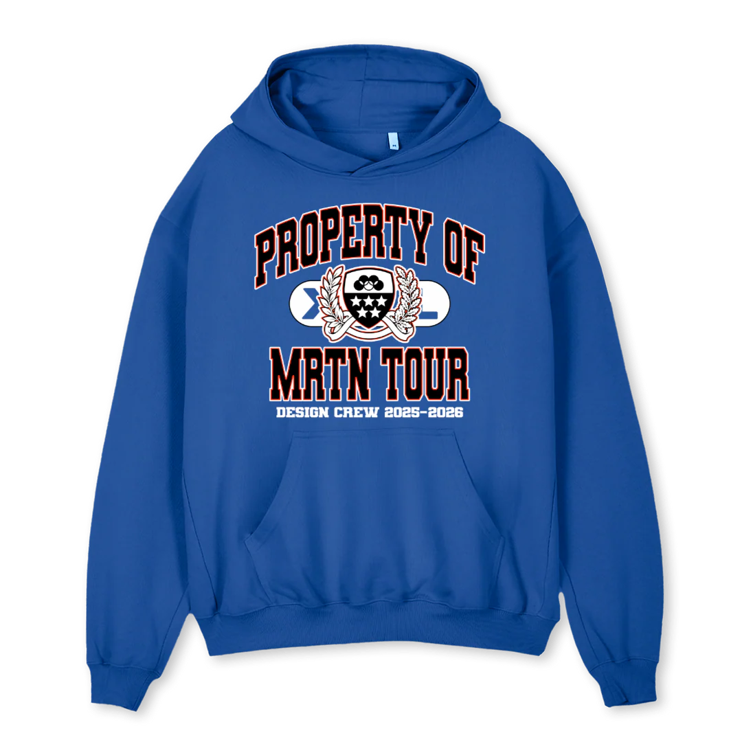 MRTNTOURBLUE Cobalt Blue Oversized Hoodie.