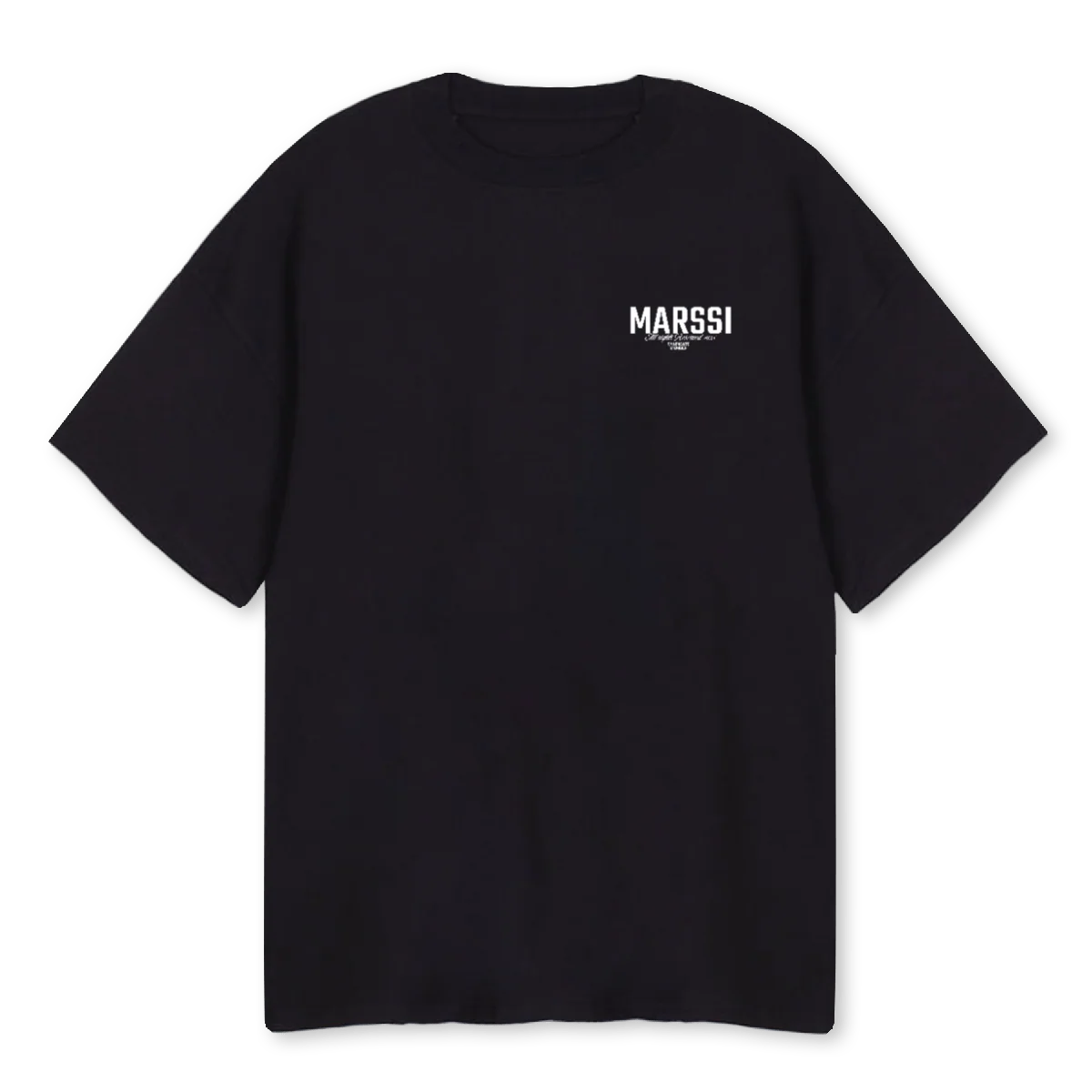MSLOGOSINDICATE Black Oversized Tee.