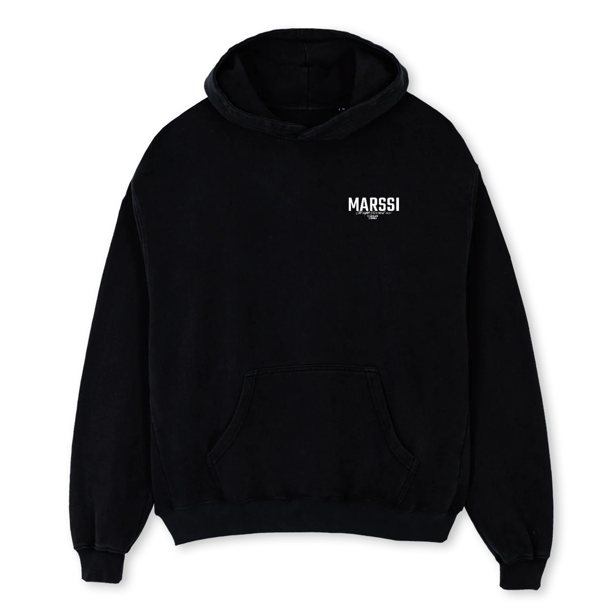 MSLOGOSINDICATEHOODI Black Oversized Hoodie.