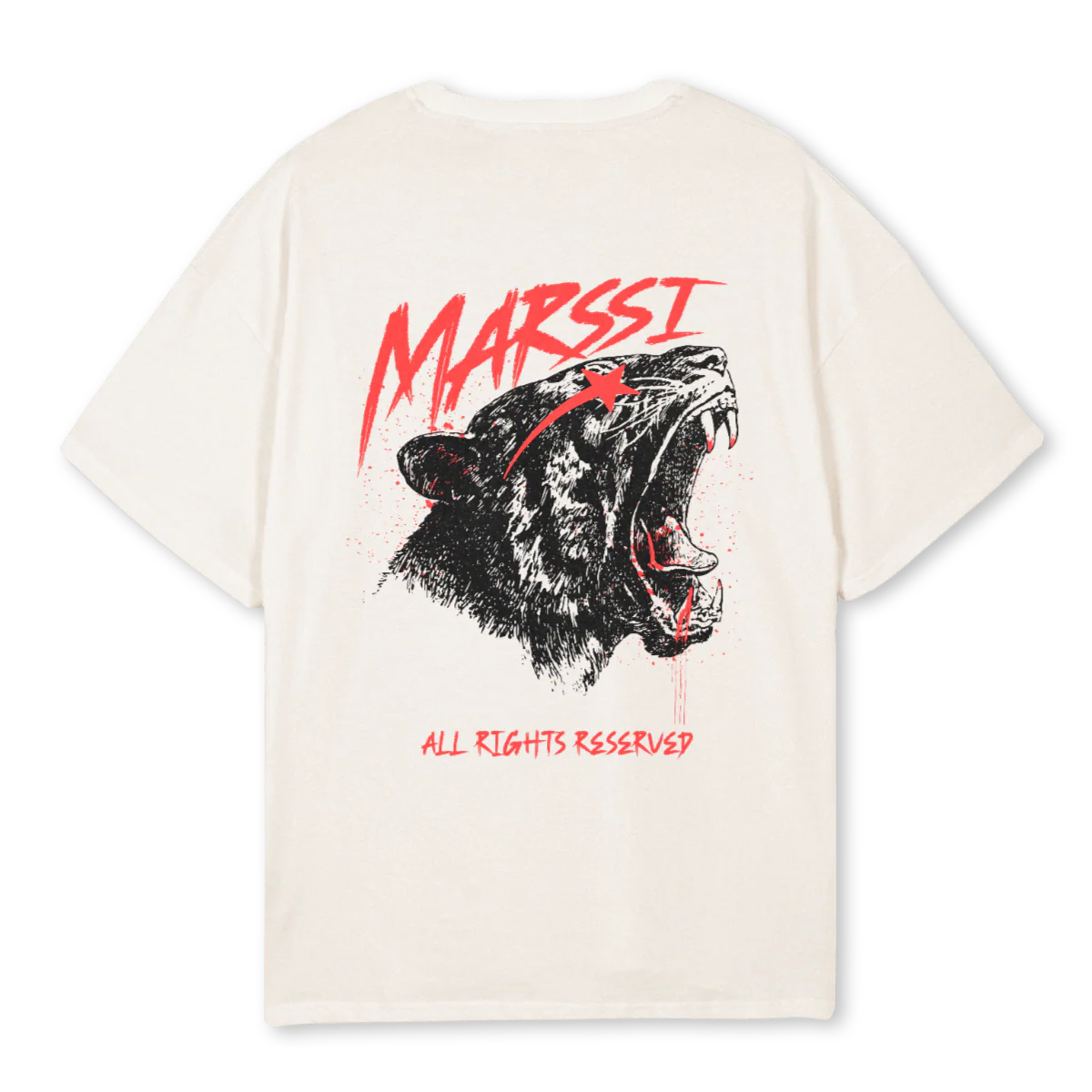 MSTIGER Vintage White Oversized Tee. - Image 2
