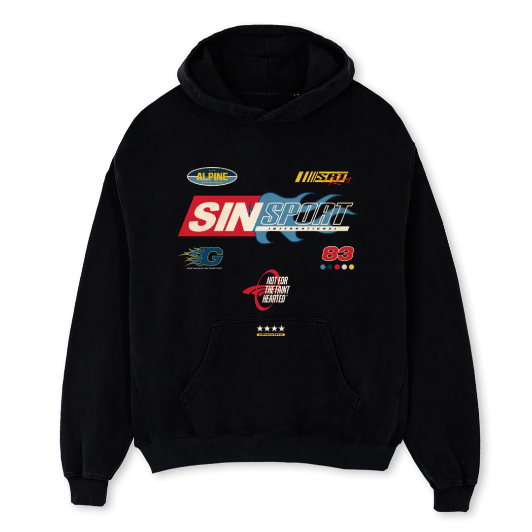 MTR HD Black Oversized Hoodie.