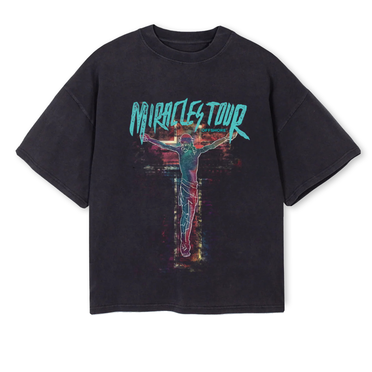 MTTWO Vintage Black Oversized Boxy Tee.