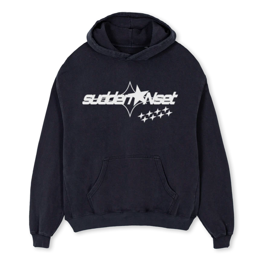 MULTINEW Vintage Black Oversized Hoodie.