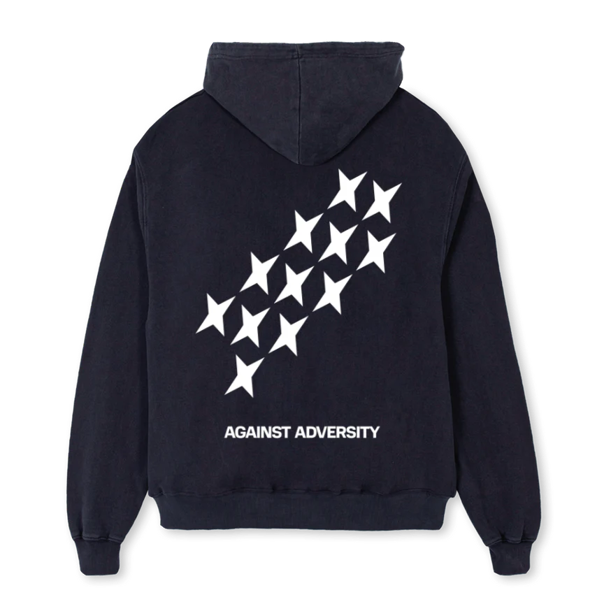 MULTISTARS Vintage Black Oversized Hoodie. - Image 2