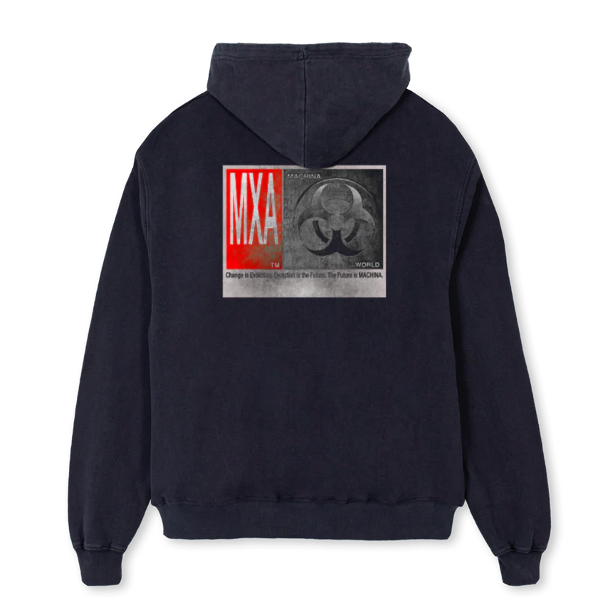 MXABIOMETALBACKBLK Vintage Black Oversized Hoodie. - Image 2