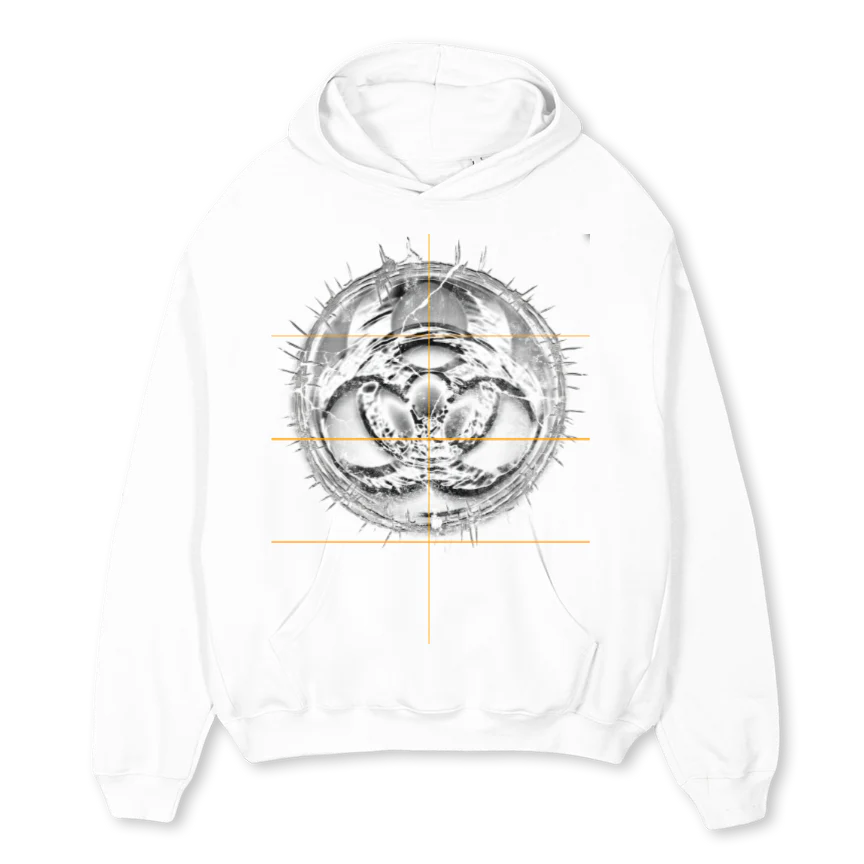 MXABIONEWBACKWHITE White Oversized Hoodie.
