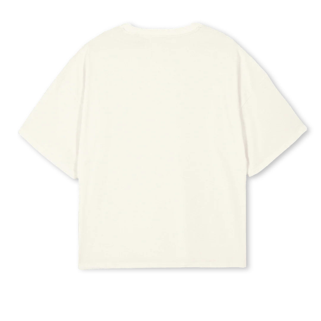 MYKONOS Cream Oversized Boxy Tee. - Image 2