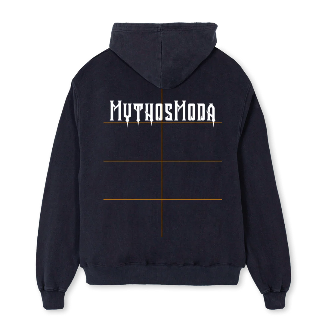 MYTHOSMODA Vintage Black Oversized Hoodie. - Image 2