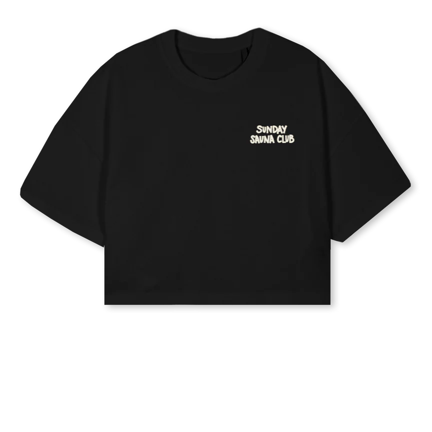 SSCCROPPED_B Black Cropped Oversized Tee