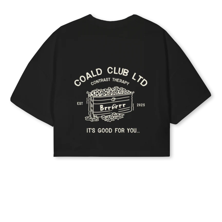 SSCCROPPED_B Black Cropped Oversized Tee - Image 2