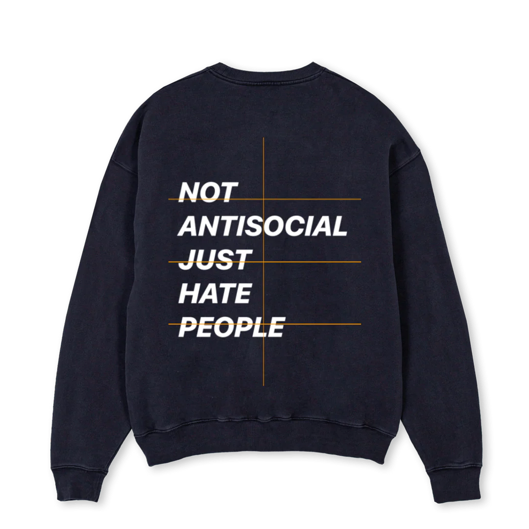 NAJHPC Vintage Black Oversized Crewneck Sweater. - Image 2