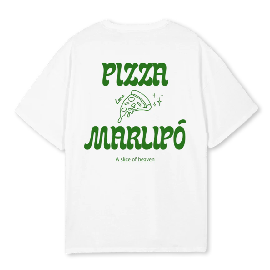 NAPOLI PIZZA FIN White Oversized Tee. - Image 2