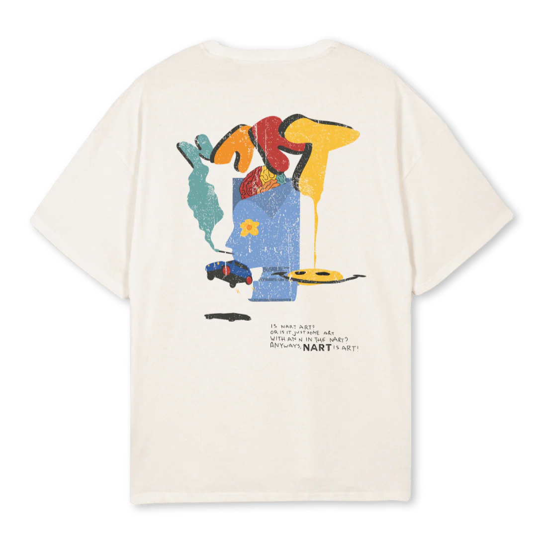 NARTSEPTEMBERUSE Vintage White Oversized Tee. - Image 2