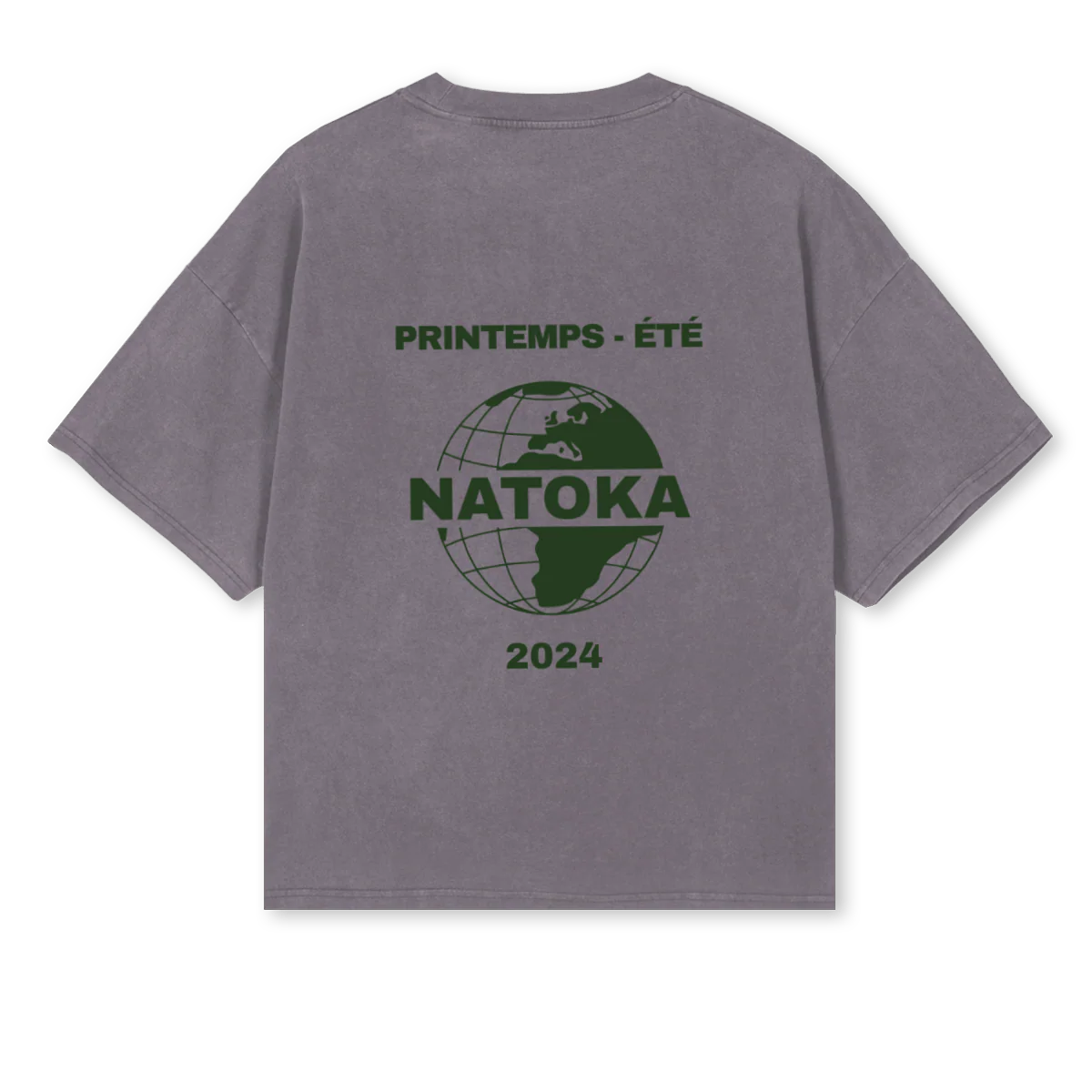 NATOKA Pigment Grey  Oversized Boxy Tee. - Image 2