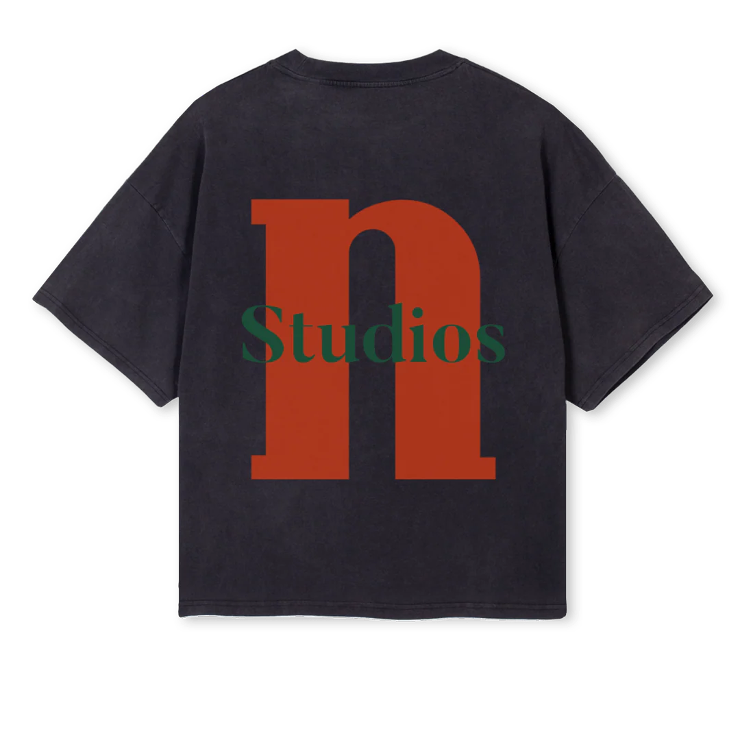 NATOKALA Vintage Black Oversized Boxy Tee. - Image 2