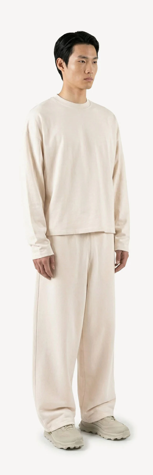 Natural Oversized Boxy LS Tee. - Image 3