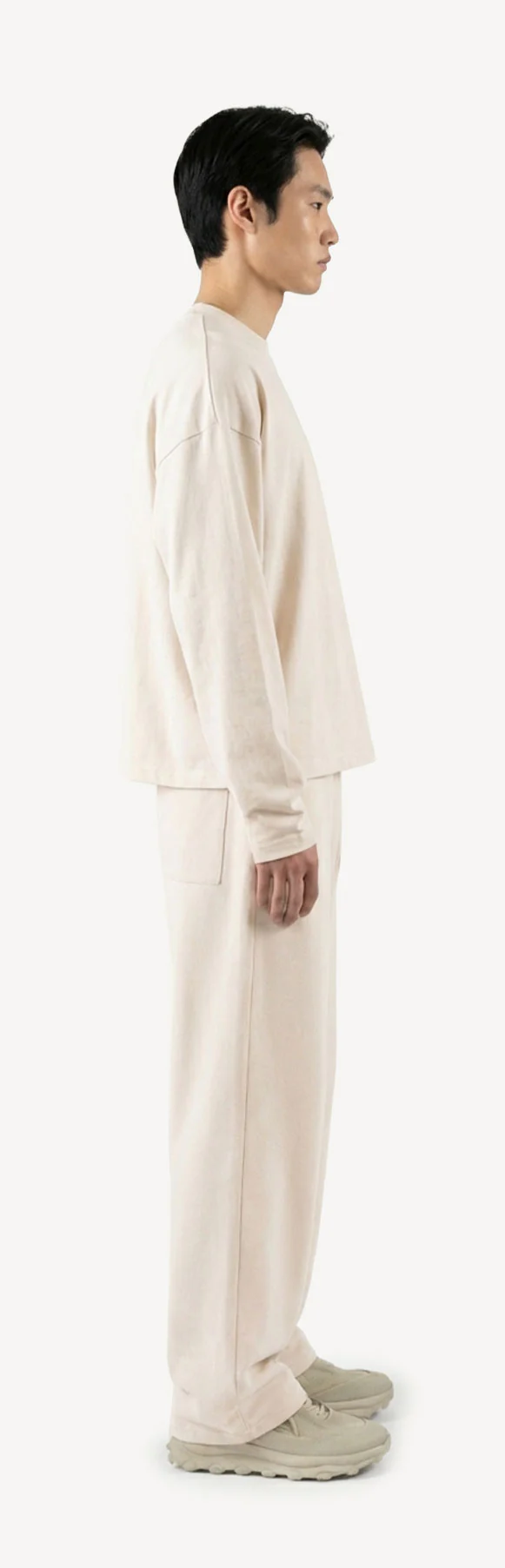 Natural Oversized Boxy LS Tee. - Image 4
