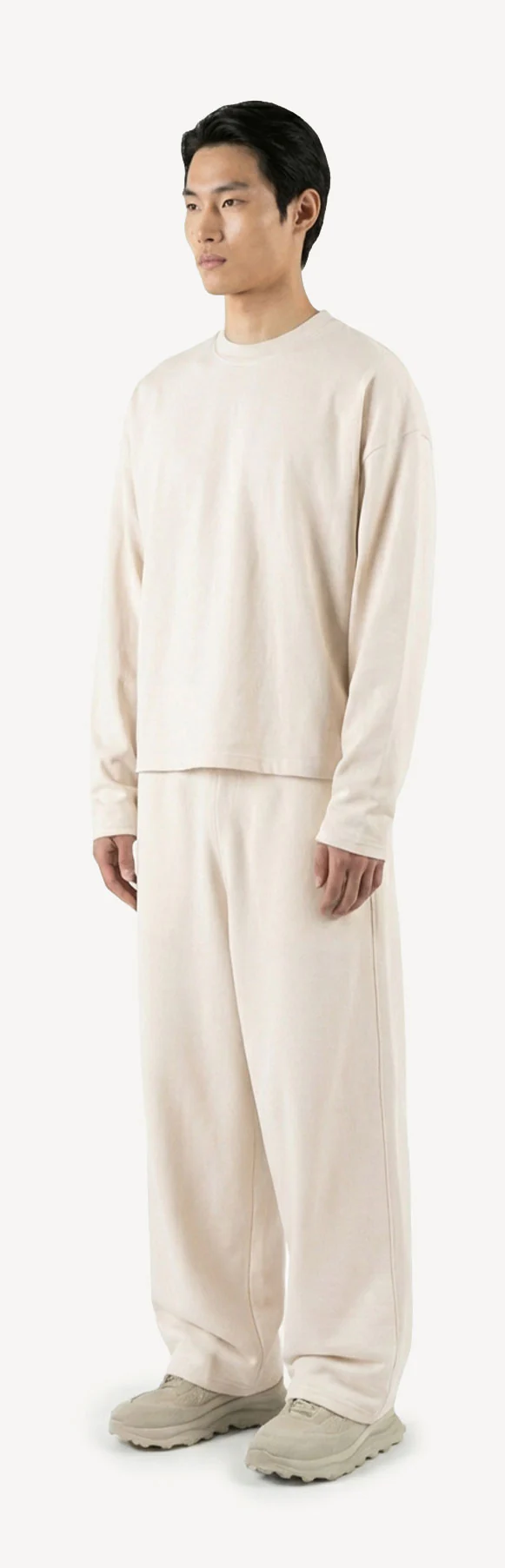 Natural Oversized Boxy LS Tee. - Image 9