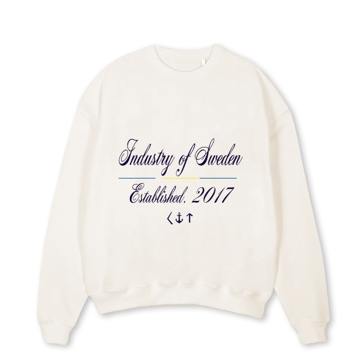 NAVAL SWEATSHIRT Vintage White Oversized Crewneck Sweater.