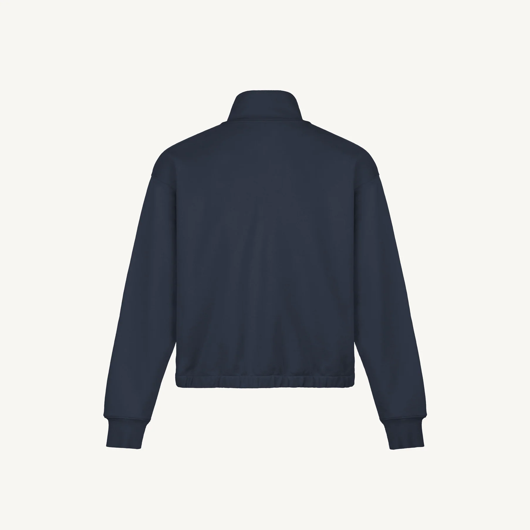 Navy Blue Oversized Boxy 1/4-Zip Sweater. - Image 10