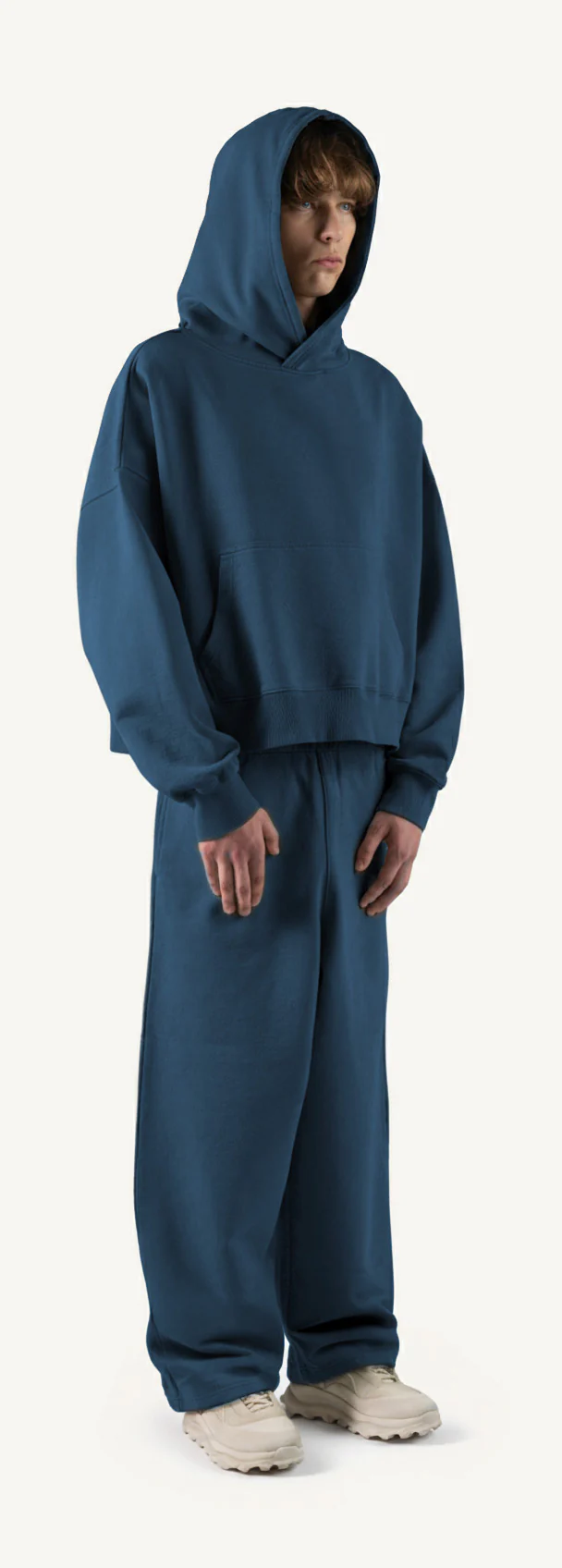 Navy Blue Oversized Boxy Hoodie. - Image 3
