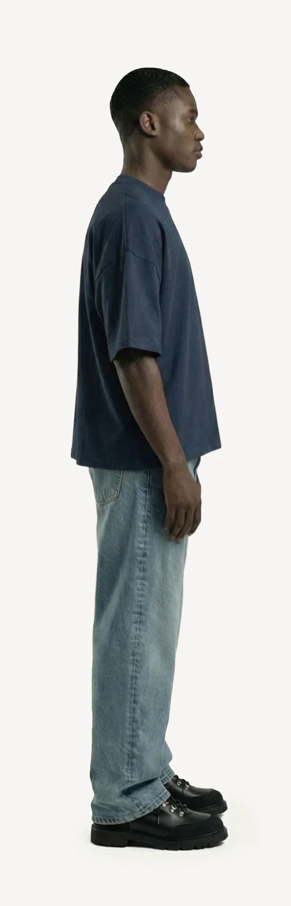 Navy Blue Oversized Boxy Tee. - Image 4