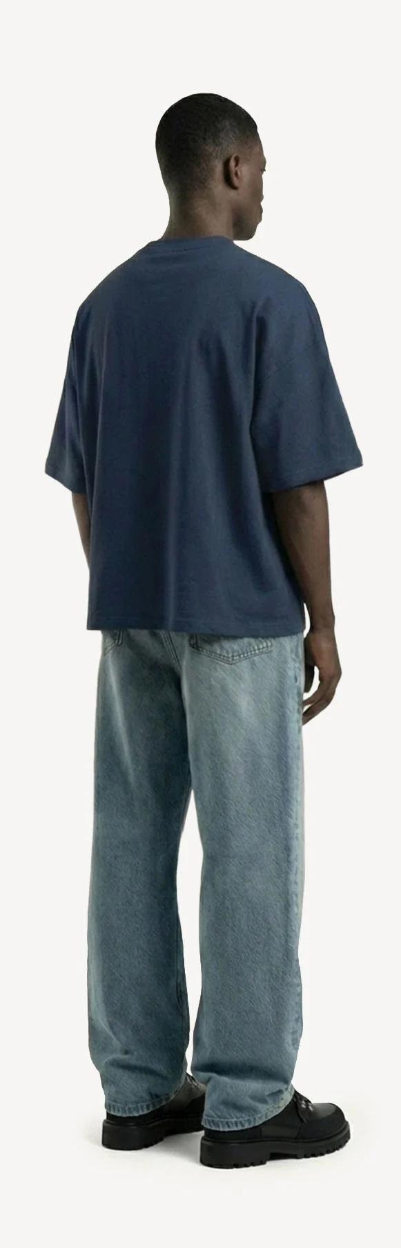 Navy Blue Oversized Boxy Tee. - Image 5