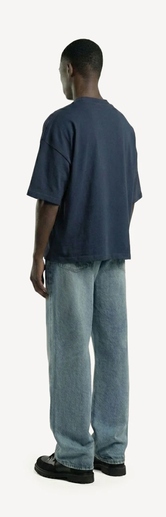 Navy Blue Oversized Boxy Tee. - Image 7